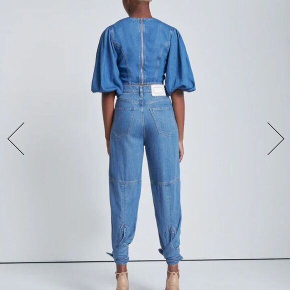 7 FOR ALL MANKIND tapered ankle tulip tie jean - Picture 2 of 5